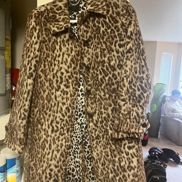 J. Crew Jackets & Blazers - J. Crew Brown Leopard Print Teddy Jacket